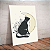 Quadro decorativo - Gato preto lunar - Imagem 1