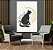 Quadro decorativo - Gato preto lunar - Imagem 3