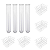 250 Tubo de Ensaio de Vidro 13x100mm + 10 Estante Rack 13mm - Imagem 1