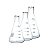 Bico de Bunsen c/ Registro + Tripé de Ferro + Tela de Arame 22x22cm + Erlenmeyer 2.000ml - Imagem 2