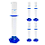 Combo 5 Provetas de Vidro Boro 3.3 Base Hexagonal Plástico - Volume: 250ml - Imagem 1