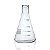 Combo com 5 Unidades do Erlenmeyer 2.000ml Graduado Vidro 3.3 - Imagem 1