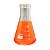 Erlenmeyer de Vidro Boro 3.3 Boca Estreita Graduado 50ml - Combo com 5 Peças - Imagem 1