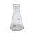 Erlenmeyer de Vidro Borossilicato Boca Larga Graduado - 50ml - Imagem 1