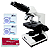 Microscópio Binocular 1600X + 100 Lâminas Fosca Lapidadas + 100 Lamínulas - Imagem 1