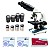 Microscópio Binocular Nw116B + 100 Lâminas + 100 Lamínulas - Imagem 1