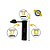 Microtubo Flaconete 2,7ml Interno 3,0ml Externo Pacote Com 1.000 Unidades - Preto Fechado - Imagem 2