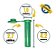 Microtubo Flaconete 2,7ml Interno 3,0ml Externo Pacote Com 500 Unidades - Verde - Imagem 3