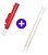 Pipetador Pi-Pump para 25ml Plast Vermelho + 2 Pipetas Sorológica Vidro Graduado 25ml - Imagem 1