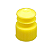 Tampa Tipo Flecha Para Tubo de Ensaio 12x75mm Amarelo - 1000 Unidades - Imagem 1