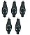 5 Colunas Preta Tubo Ventilador Mondial V-61 V-78-6P VPS-44 - Imagem 2