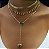 Colar Choker Feminino  Escama de Peixe Seta Liso Banhado em Ouro 18k. - Imagem 3