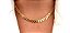 Colar Choker Feminino  Escama de Peixe Seta Liso Banhado em Ouro 18k. - Imagem 1