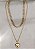 Colar Choker Feminino Folhas Banhado em Ouro 18k - Imagem 2