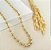Colar Choker Esferas e Palitinhos Banhado em Ouro 18 k. - Imagem 1