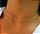 Colar Choker Cordão  Baiano Torcido Banhado em Ouro 18k. - Imagem 1