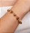 Pulseira de Bolas Lisas e Bolas Foscas Banhada em Ouro 18 k. - Imagem 1