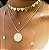 Colar Choker Feminino Corações Lisos Banhado em Ouro 18 k. - Imagem 2