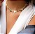Colar Choker Feminino Corações Lisos Banhado em Ouro 18 k. - Imagem 1