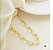 Colar Choker Elos Retangulares Banhado em Ouro 18 k. - Imagem 1