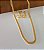 Colar Choker Elo Duplo Banhado em Ouro 18 k. - Imagem 1