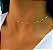 Colar Choker Mini Corações Banhado em Ouro 18 k. - Imagem 1