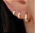 Trio de Argolas Click Lisas Banhado em Ouro 18 k. - Imagem 1