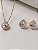 Conjunto Colar e Brinco Gota com Pedra de Zircônia Banhado em Ouro 18 k. - Imagem 1