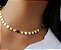 Colar Choker Corações Lisos Banhado em Ouro 18 k. - Imagem 1