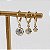 Brinco Trio Argola Ponto de Luz Banhado em Ouro  18 K. - Imagem 1
