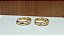 Brinco Argola Click com Detalhes Zircônia Banhada em Ouro 18 k. - Imagem 2