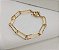 Pulseira Elos Retangulares Banhada em Ouro 18 k. - Imagem 1