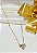 Colar ponto de Luz Triangular Banhado em Ouro 18 k. - Imagem 1