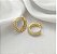Argola Cravejada Zircônia Cristal  Banhada em Ouro 18 k. - Imagem 1