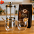 Kit ORO- 1 cafeteira prensa francesa + 2 copos de vidro de parede dupla + 250 gr de Café premium - Kit Experiência Café Gourmet - Imagem 1
