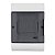 QUADRO EMBUTIR DIN S.CM. 5.TBR PORTA TRANSPARENTE STECK - Imagem 1