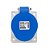 TOMADA EMBUTIR N-3246 3P 32A 220/240V AZ STECK - Imagem 1
