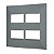 PLACA 2+2 POSTOS SEPARADOS 4x4 CZ 618514CZ PIAL PLUS+ - Imagem 1