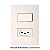 CONJUNTO INTERRUPTOR PARALELO + TOMADA 2P+T 10A 4x2 BR 615078BC PIAL PLUS+ - Imagem 1