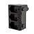 TOMADA 2P+T 10A TRIPLEX PT BORNE AUTOMÁTICO MONOBLOCO 615043PT PIAL PLUS+ - Imagem 1