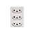 TOMADA 2P+T 10A TRIPLEX BR BORNE AUTOMÁTICO MONOBLOCO 615043BC PIAL PLUS+ - Imagem 2