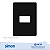 PLACA 4x2 1P HORIZONTAL+SUPORTE PRETO SIMON 20.911-37 - Imagem 1