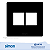 PLACA 4x4 4P HORIZONTAL+SUPORTE PRETO SIMON 20.922-57 - Imagem 1