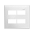 PLACA 4x4 4P HORIZONTAL SEP. BR SIMON 35.612-50 - Imagem 1