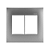 PLACA 4x4 6P HORIZONTAL ALUMINIO SIMON 35.613-54 - Imagem 1