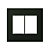 PLACA 4x4 6P HORIZONTAL PRETO FOSCO SIMON 35.613-64 - Imagem 1