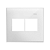 PLACA 4x4 4P HORIZONTAL BRANCA SIMON 35.622-50 - Imagem 1