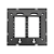 SUPORTE 4x4 HORIZONTAL GRAFITE SIMON 35.702-38 - Imagem 1