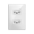CONJUNTO 2 TOMADA 2P+T 4x2 10A 250V BRANCO SIMON 35.954-30 - Imagem 1