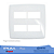 PLACA 4X4 GLOSS COM 2+2 POSTOS SEPAR PIALPLUS 618534 - Imagem 1